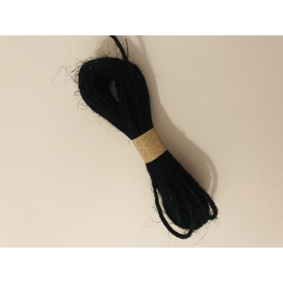 Jute touw zwart | 5 meter